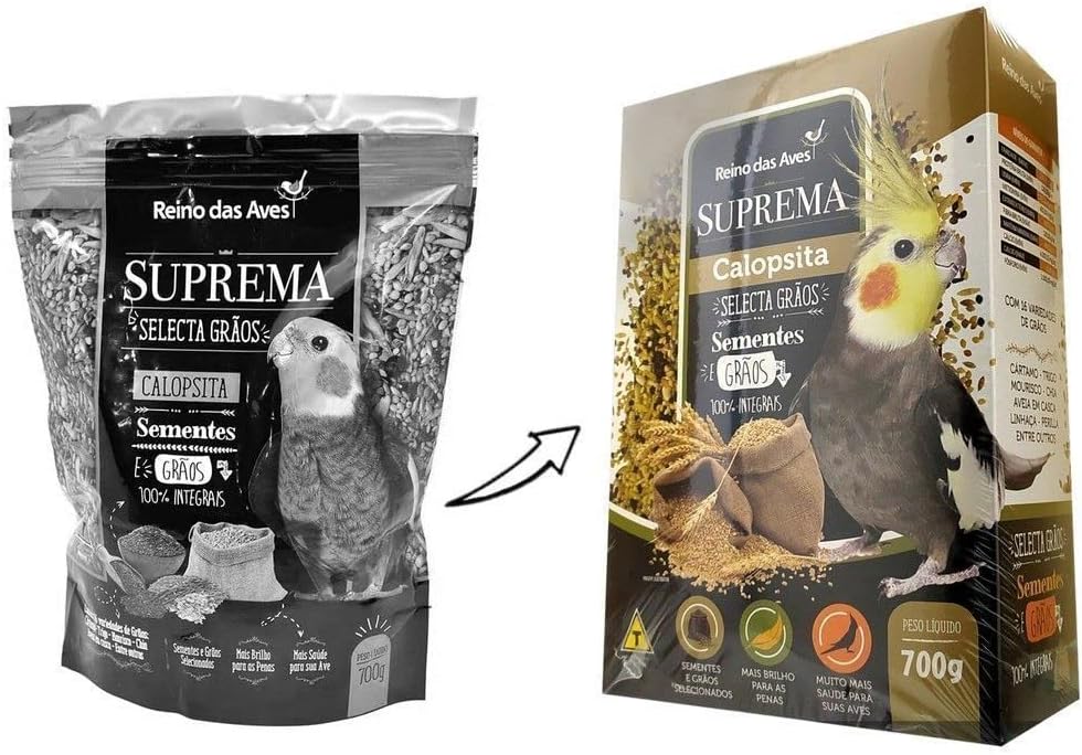 Reino Das Aves Ração Suprema Calopsita Sementes E Grãos 700g - Imagem 2