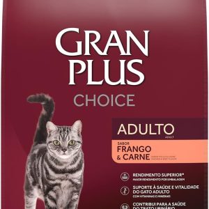 GranPlus Choice - Ração para Gatos Adultos Frango e Carne, 10.1 kg