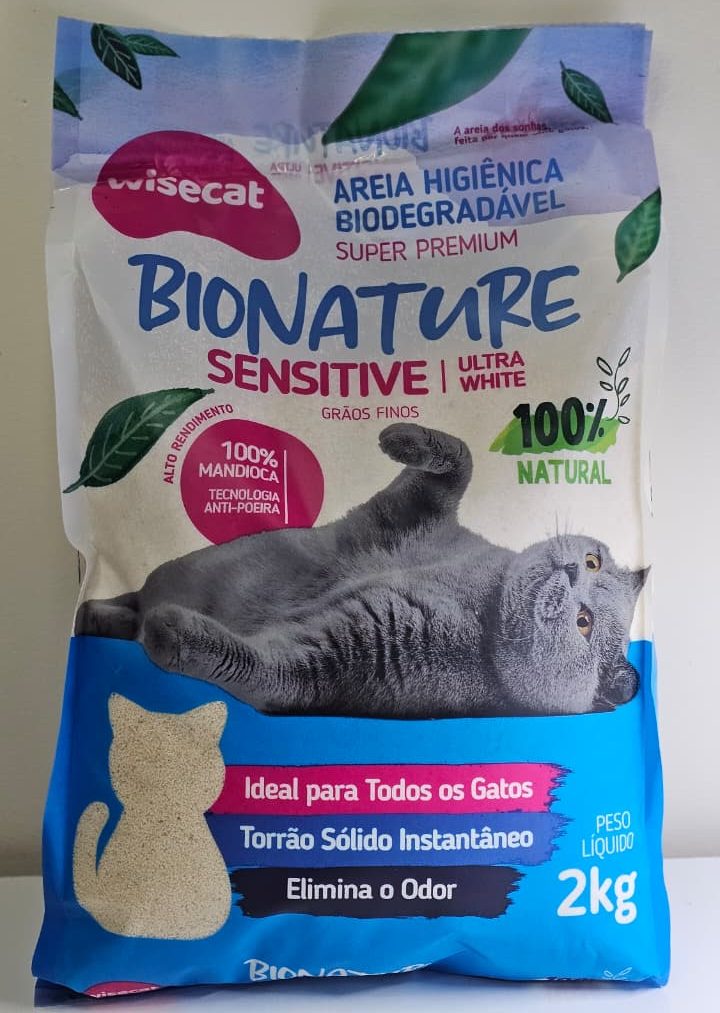 Areia Higiênica Biodegradável (Grãos Finos)